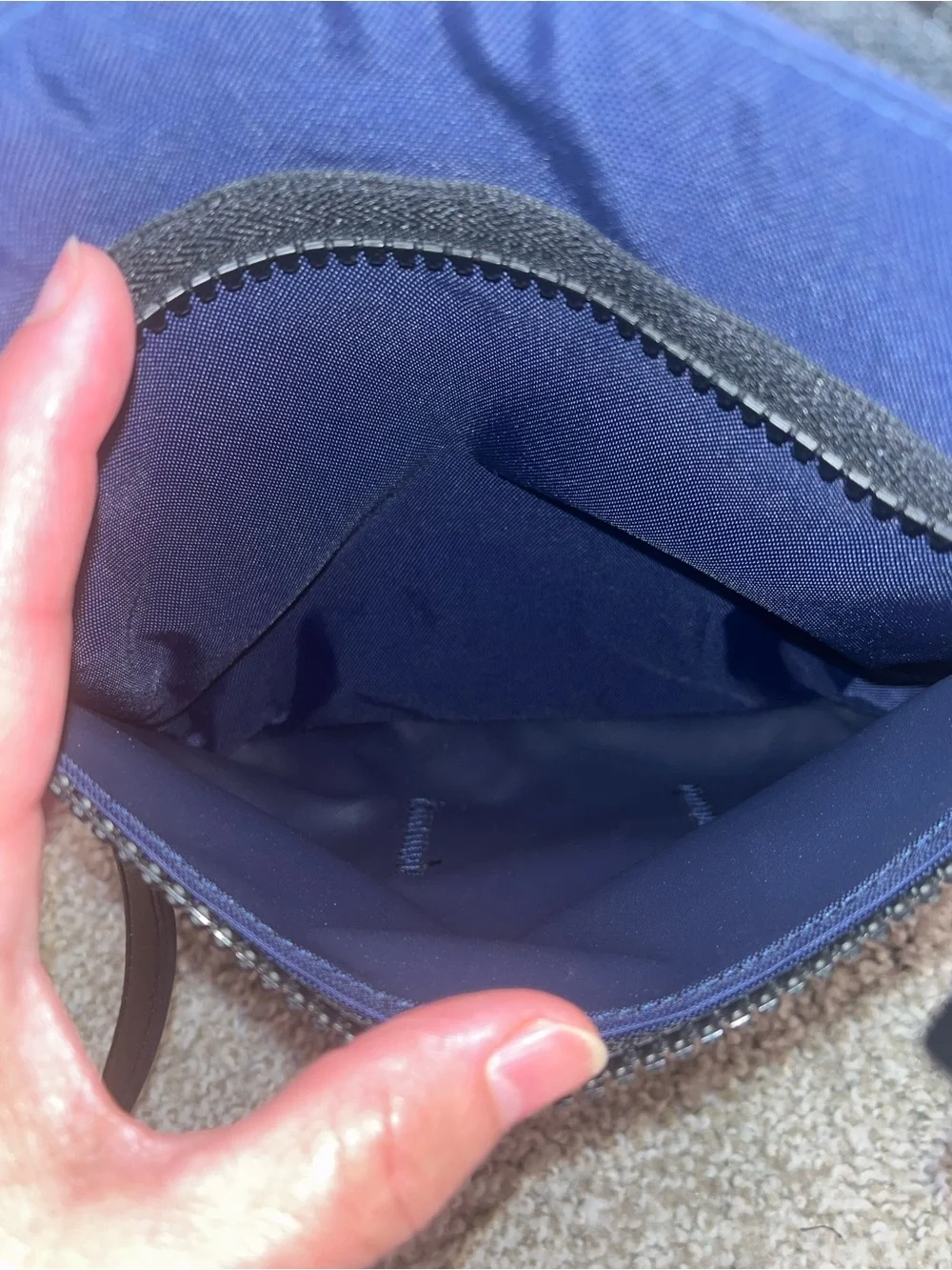 NWOT Marc Jacobs North South Indigo Blue & Black Crossbody Messenger Bag